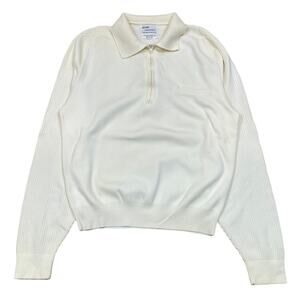 Vintage 70s Sears Sportswear 1/4 Zip Collar LS Polo Men's Small Preppy Old Money